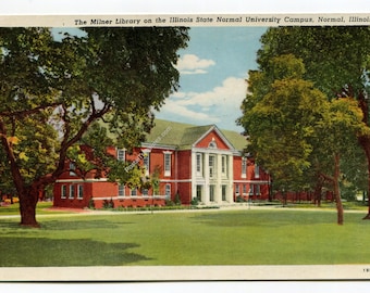 Milner Library on the Illinois State Normal University Campus Normal Illinois Postcard