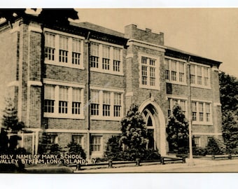 Holy Name of Mary School Valley Stream Long Island New York Postcard