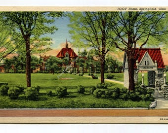 IOOF Home Springfield Ohio Postcard