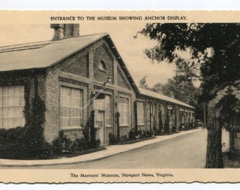 Entrance to Museum showing Anchor Display Mariners Museum Newport News Virginia Postcard