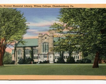 John Stewart Memorial Library Wilson College Chambersburg Pennsylvania Postcard