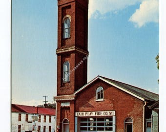 Fair Play Fire Company No 1 Madison Indiana Postcard