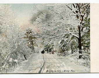 Middlesex Fells in Winter Massachusetts Postcard