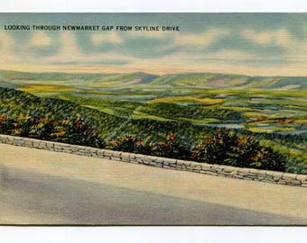 Looking Through Newmarket Gap From Skyline Drive Postcard