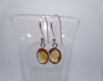 Citrine Drop Earrings. Ideal Gift. November Birthstone