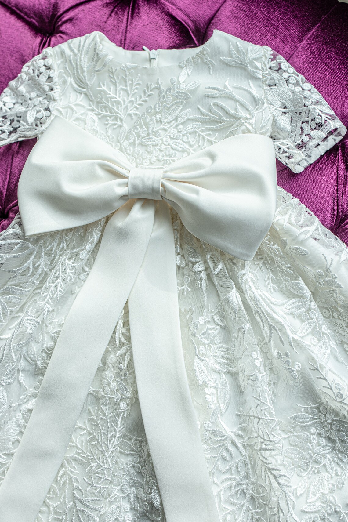 Lace Christening Gown Infant Baptism Dress Unique Baby Boho Etsy