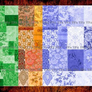 Página de fondo de collage, papel de pared antiguo para diario, fabricación de tarjetas, técnicas mixtas y scrapbooking, 6 JPEG "Abandoned Manor House" 11x8.5