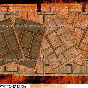 Dark Academia digitale grungy junk journal-pagina's, levering van kaarten, 10 JPEG's, "Specimen box" US Letter-formaat