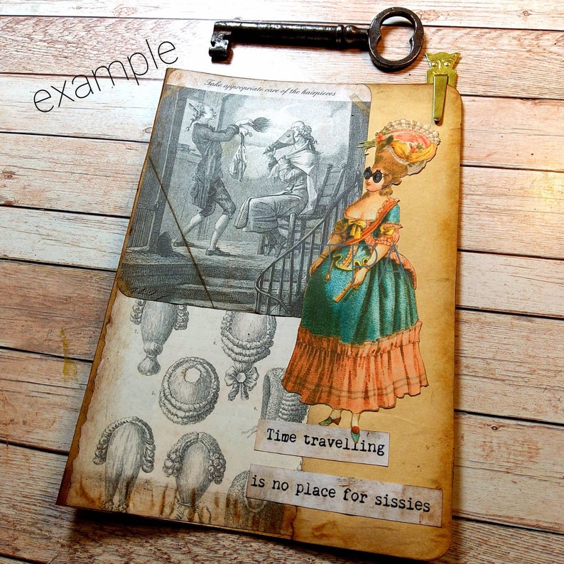Printable steampunk paper dolls for junkjournaling, card making and scrapbooking, League of Extraordinary Time Travelers image 6