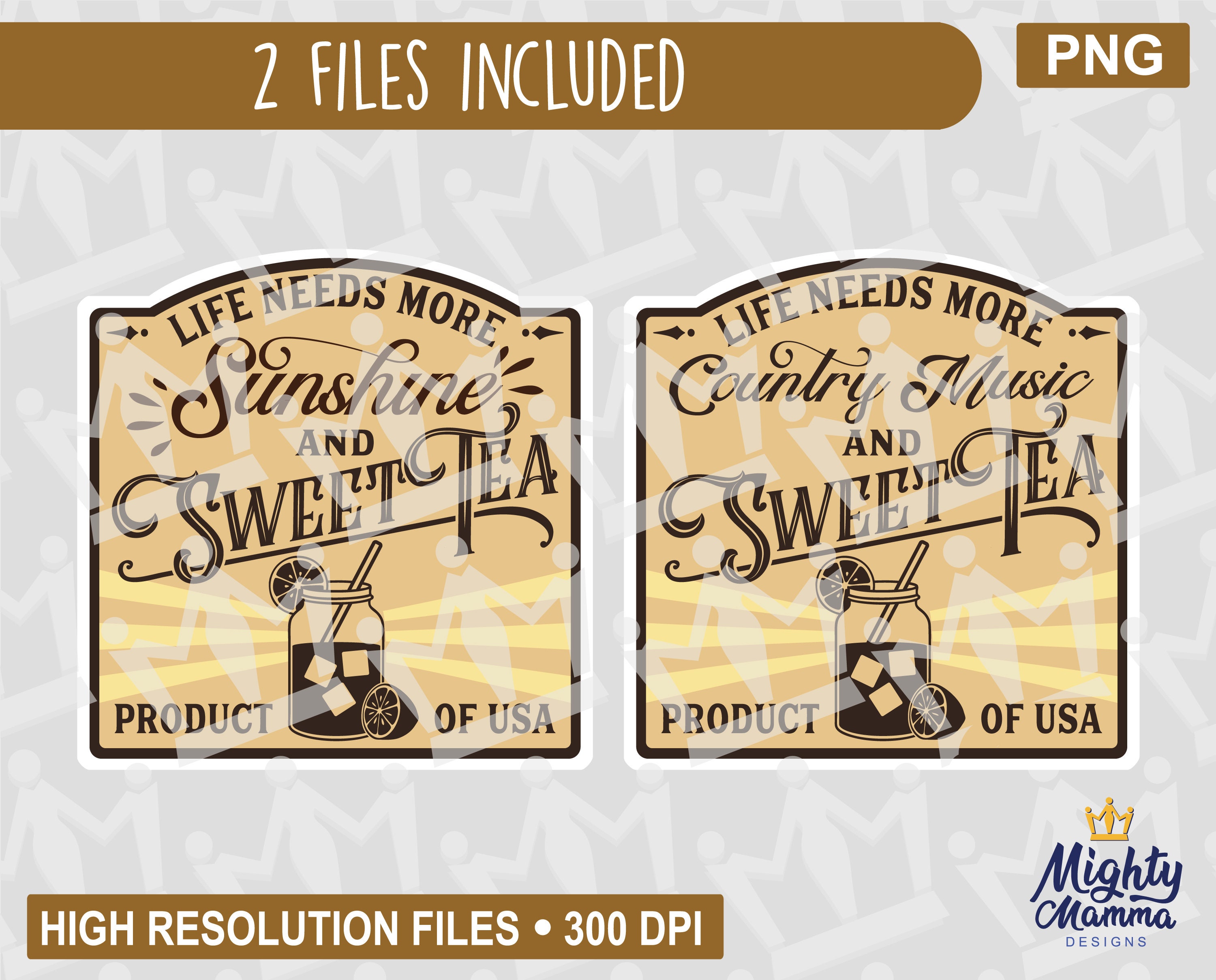 Life Needs More Sweet Tea and Sunshine PNG, Lemon Iced Tea, Country M…