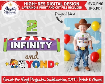 Infinity & Darüber hinaus SVG - TOY Cowboy Space Ranger SVG, zur Verwendung mit Drucker oder Cricut (Für Schichtung, Drucken und Schneiden) Ideal für Geburtstag