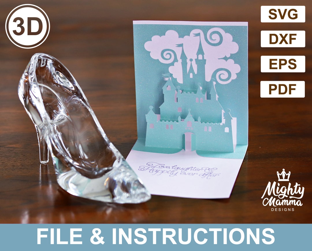 3D Pop up Castle Card SVG File for Cricut Instructions on How to Make