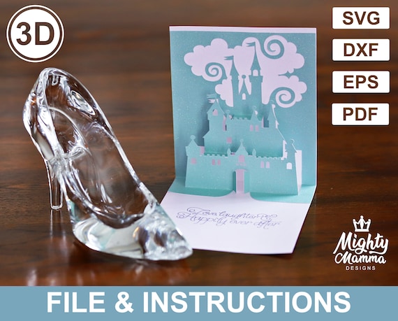 Download 3d Pop Up Castle Card Svg File For Cricut Instructions On Etsy