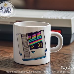 Blow Me - Klassisk videospelskassett PNG-design | För tryck, sublimering, DTF | Rolig retro-gamer, t-shirtdesign, rolig vuxen Nintendo bild 4
