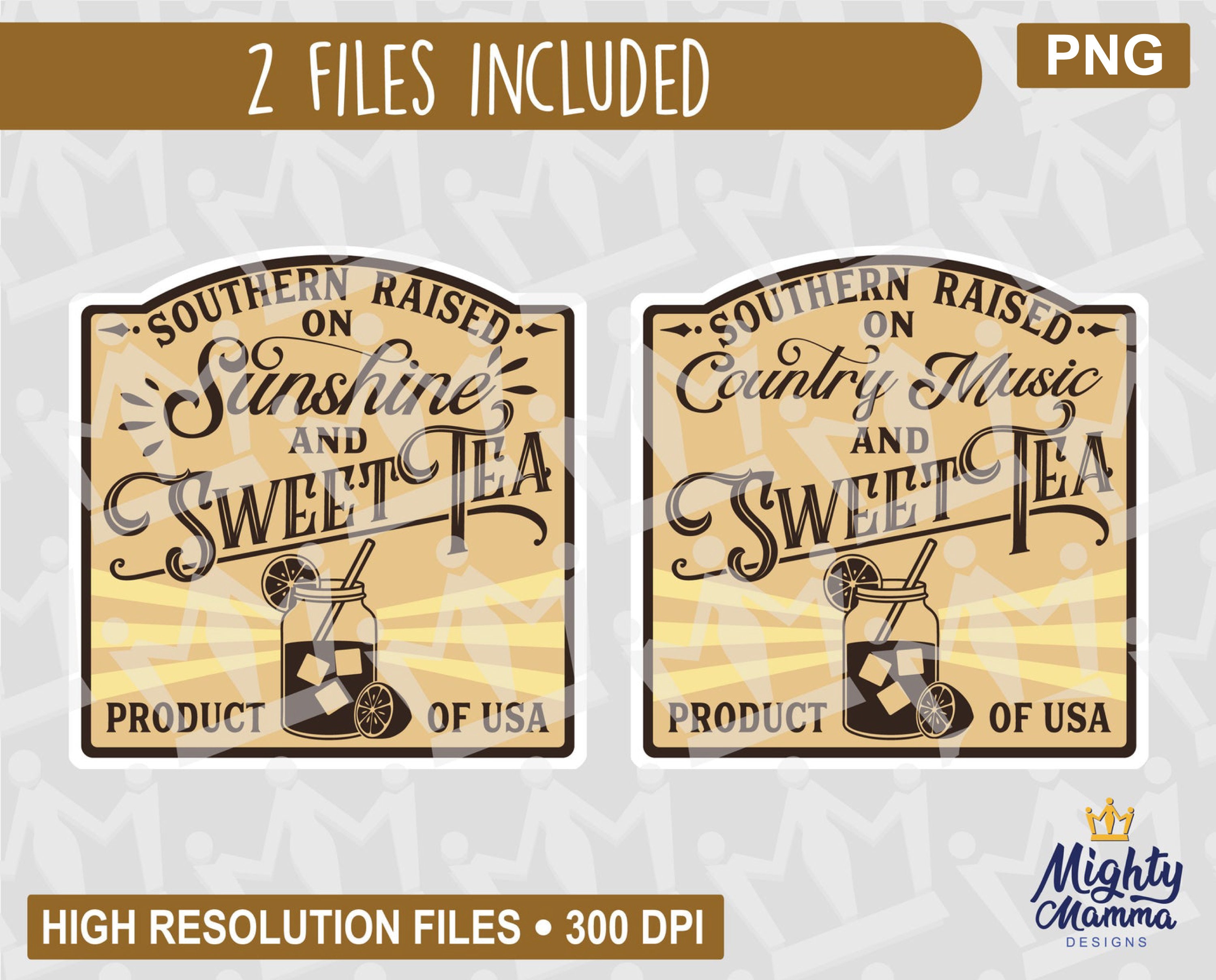 Southern Raised on Sweet Tea and Sunshine PNG, Lemon Iced Tea, Countr…