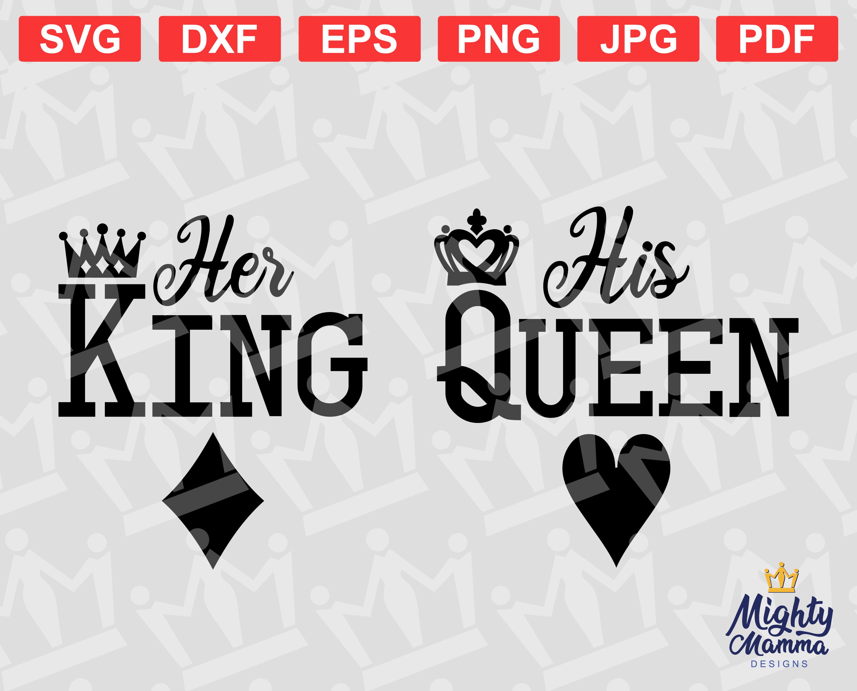 Download Her King His Queen SVG File For Cricut or Silhouette For ...