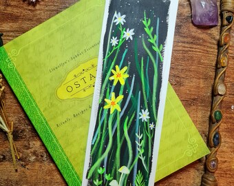 Handpainted Floral Spring Bookmark - Unique made to order quirky bookmark