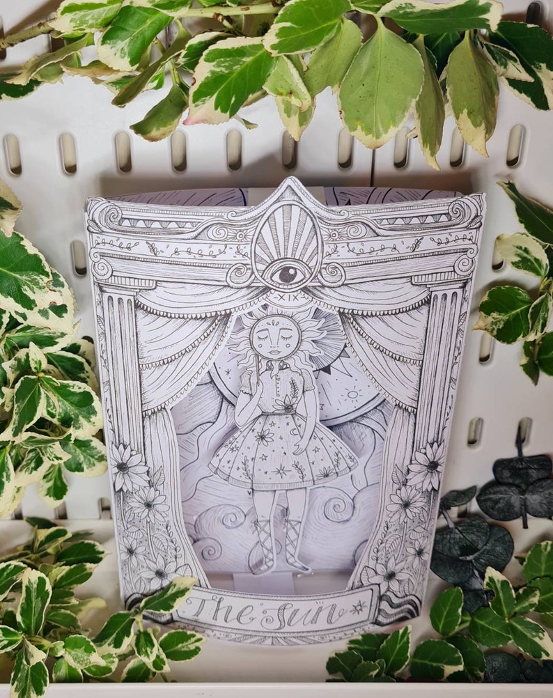 Theatre of Tarot 'the Sun' Paper Puppet Theatre 3D Etsy