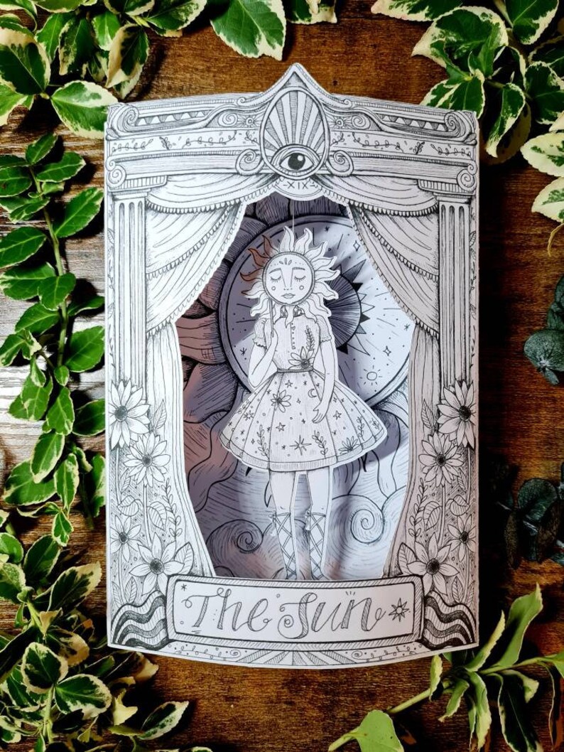Theatre of Tarot 'the Sun' Paper Puppet Theatre 3D Etsy