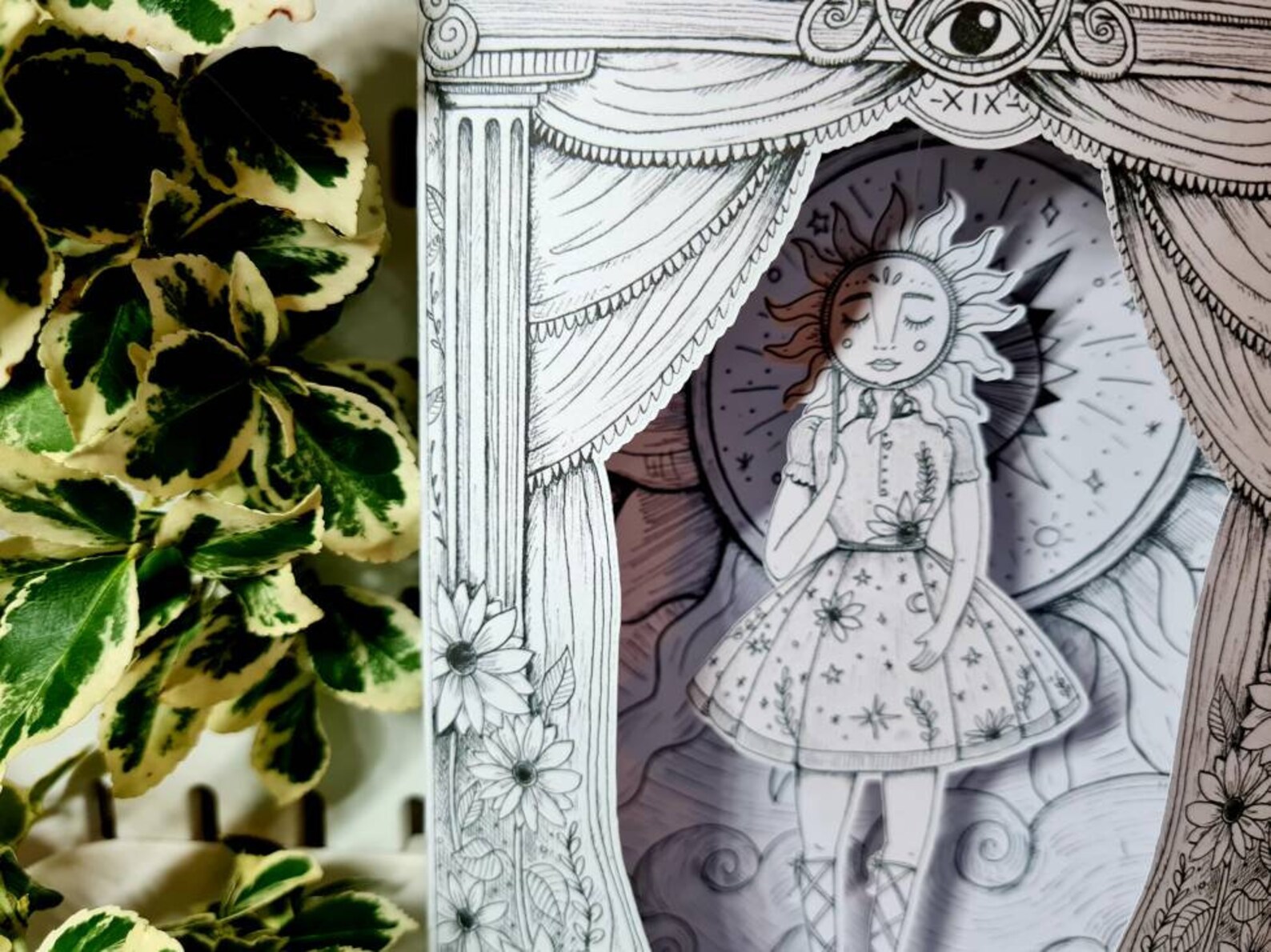 Theatre of Tarot 'the Sun' Paper Puppet Theatre 3D Etsy