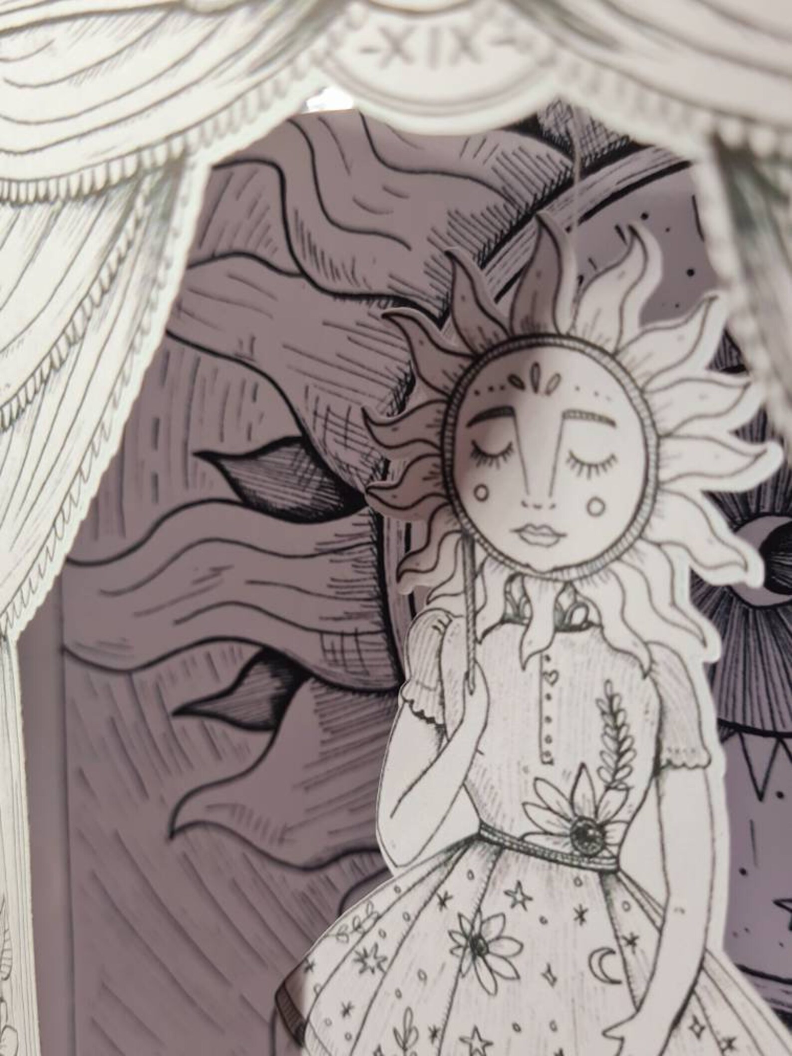 Theatre of Tarot 'the Sun' Paper Puppet Theatre 3D Etsy