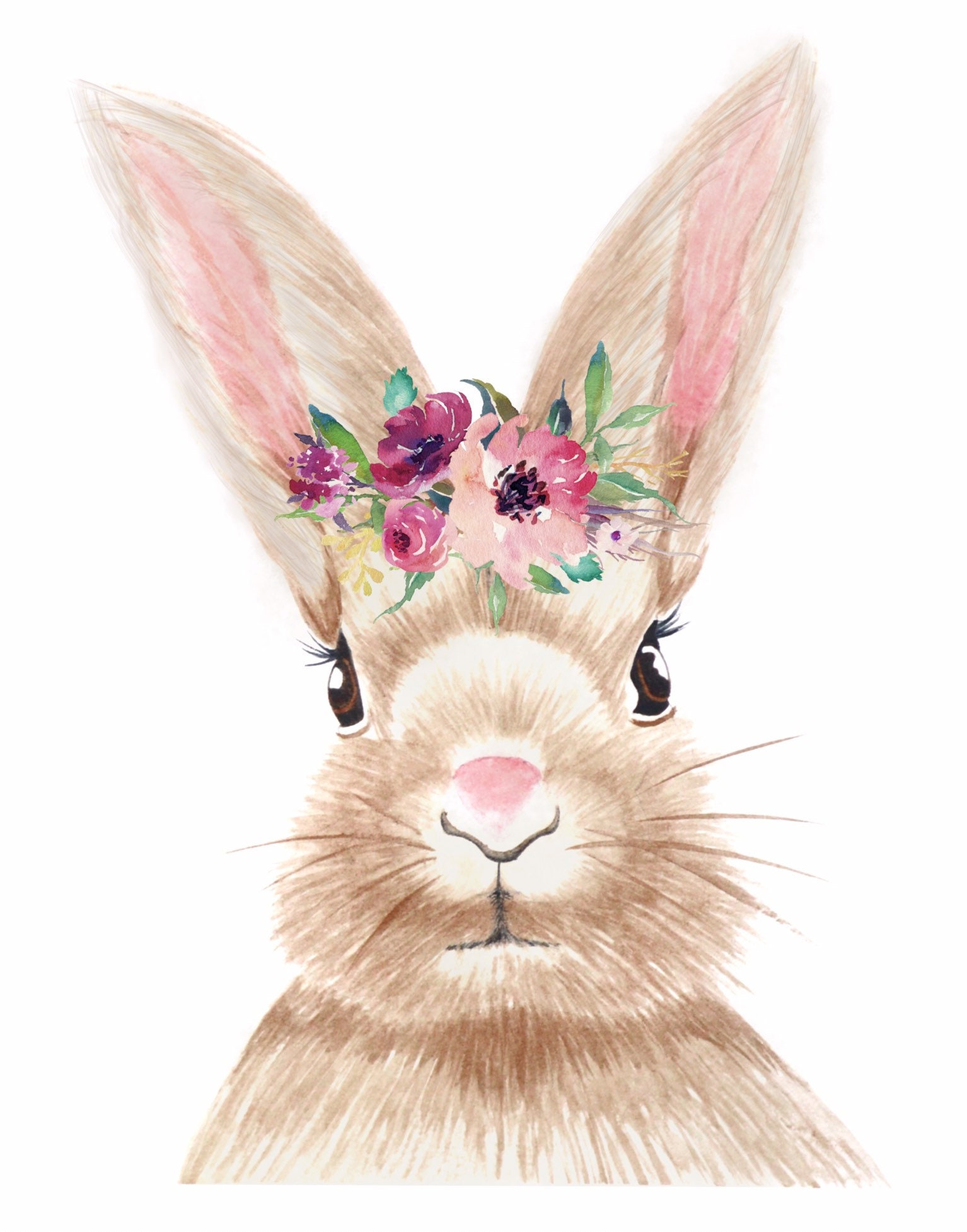 bunny with flower crown drawing littlehistoryofphotography