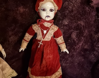 Gothic, spooky, horror doll, porcelain