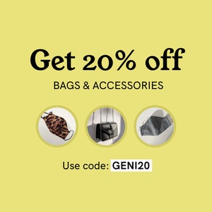 20% DISCOUNT CODE on Geni Bags