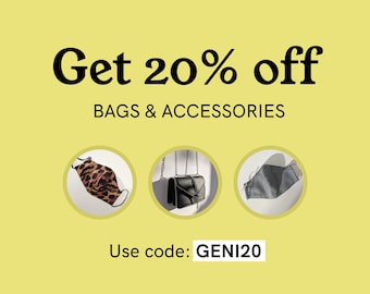 20% DISCOUNT CODE on Geni Bags