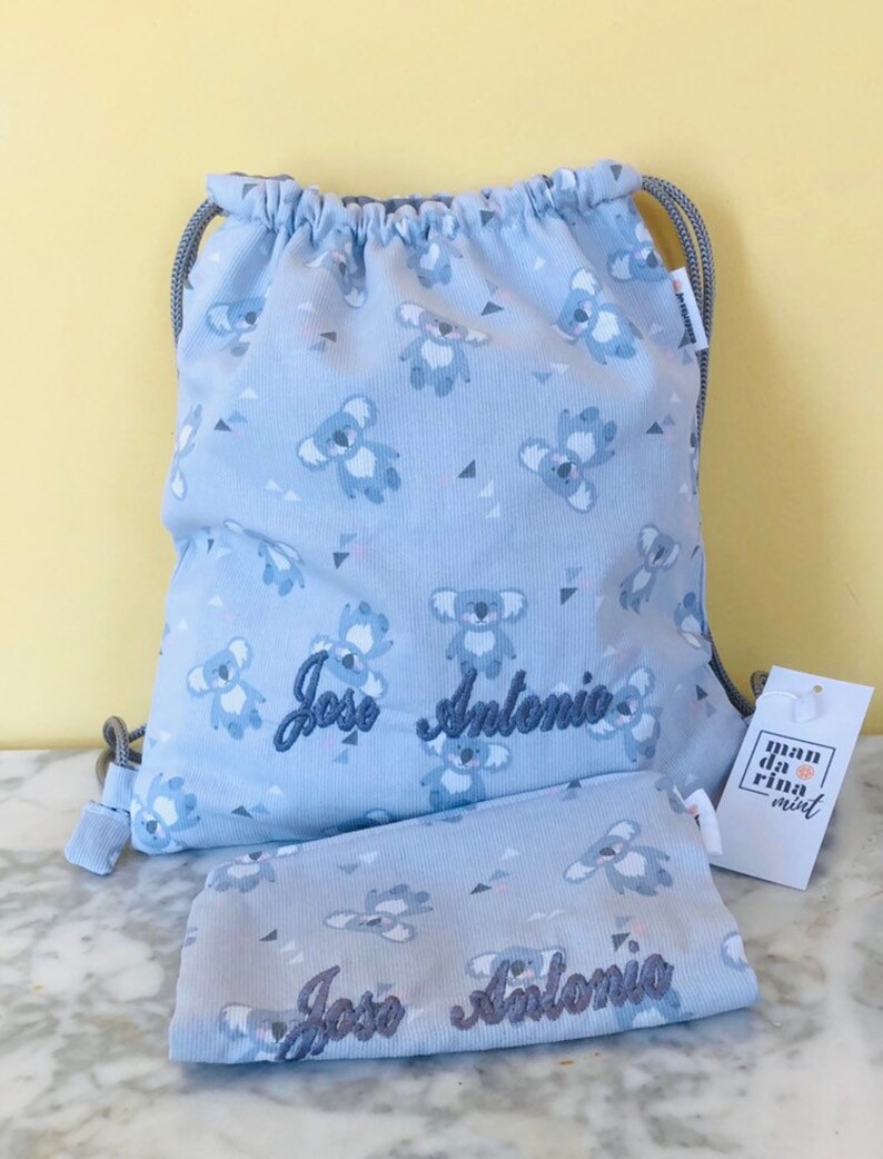 Personalized baby backpack.