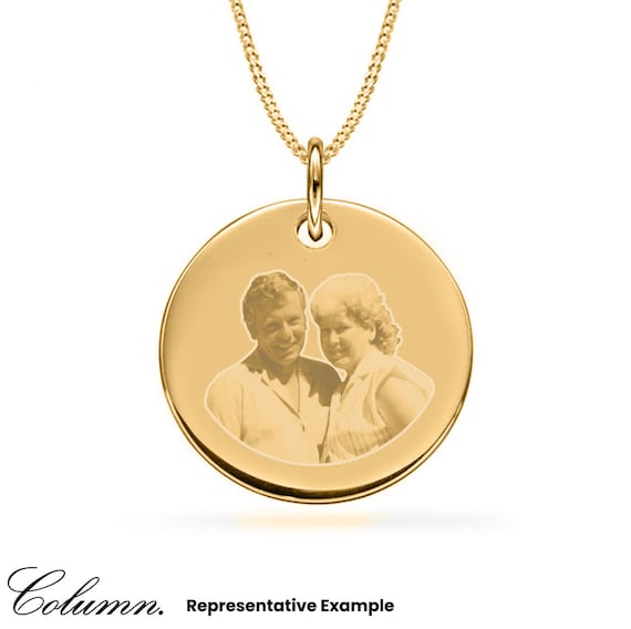 9ct gold photo engraved pendant discount