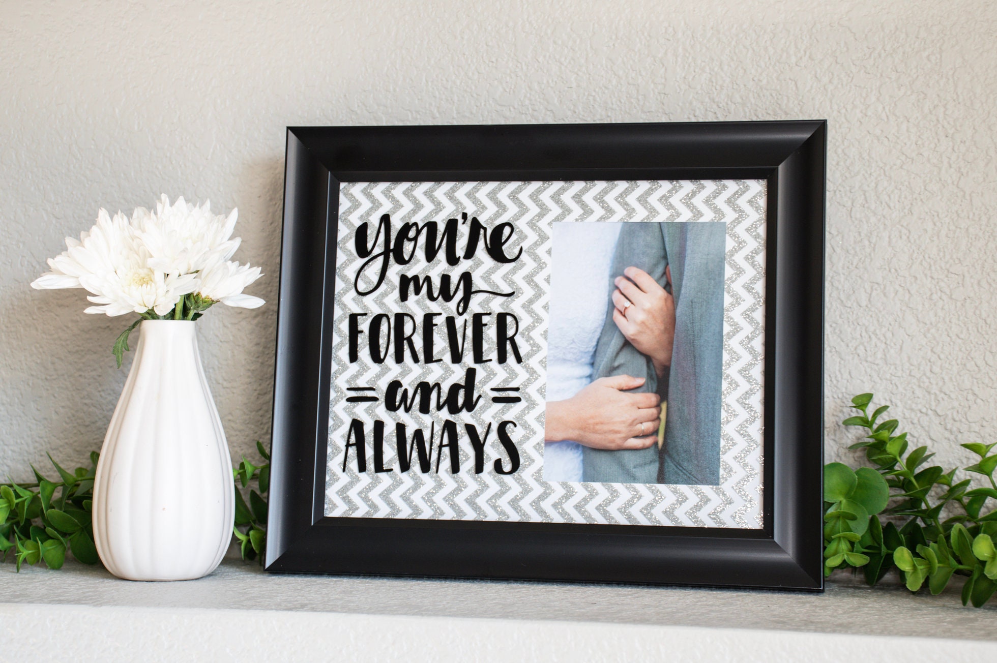 Picture frame for wedding photo custom quote wedding frame Etsy