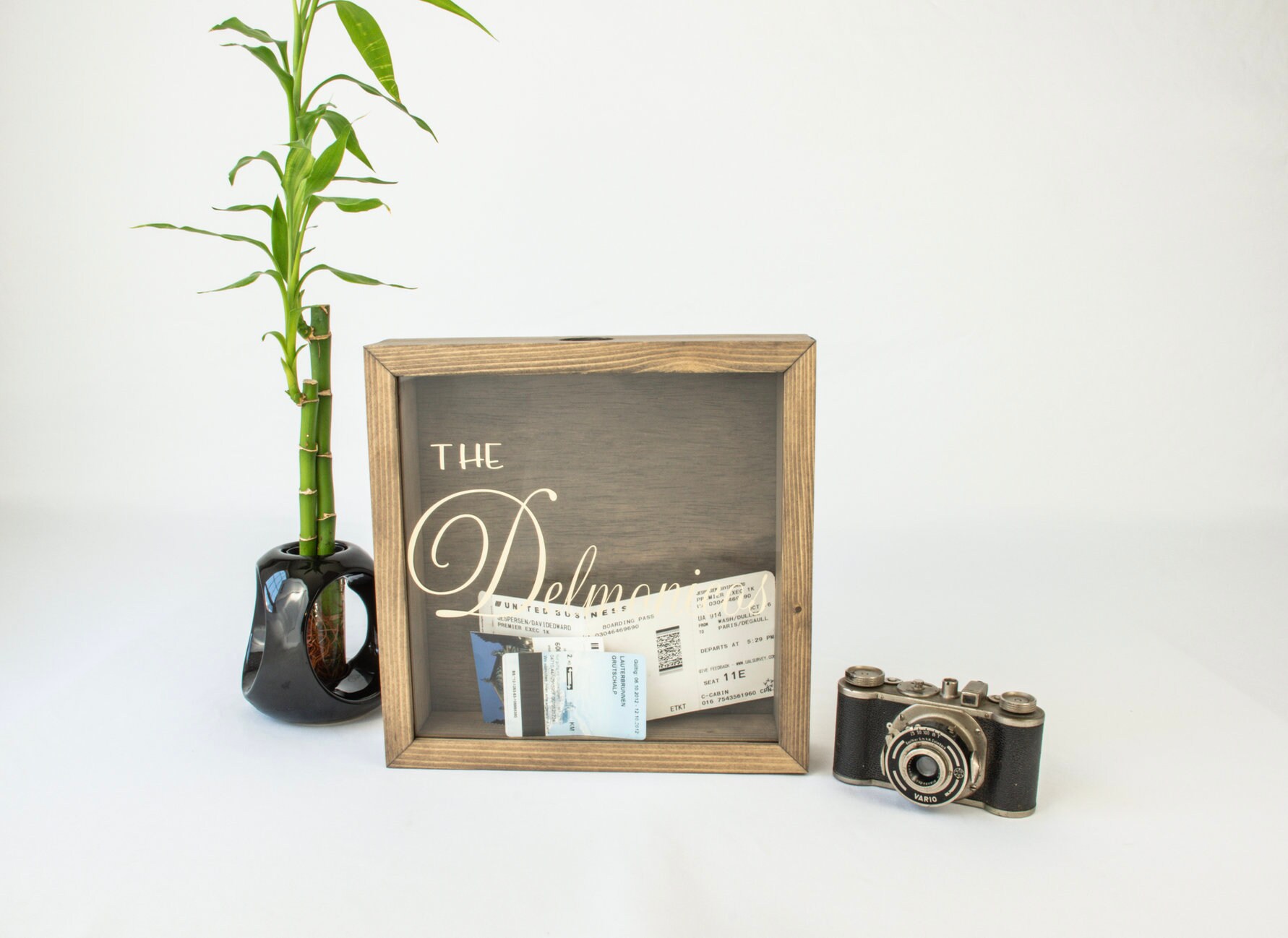 Custom Shadow Box for Wedding Established Date Shadow Box Etsy