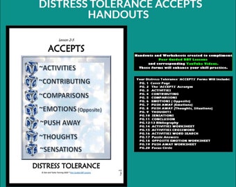AULA 2-5 de D.B.T. / Tolerância à Angústia ACEITA Folhas de Exercícios e Apostilas de Habilidades (Aulas de D.B.T. Guiadas por Pares)