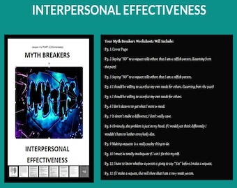 AULA DBT 4-2 pt 2 / Quebrando Mitos sobre Eficácia Interpessoal - Folhas de Exercícios e Apostilas (Aulas DBT Guiadas por Pares)