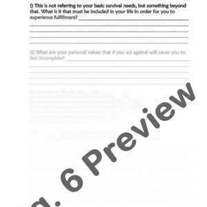 DBT LESSON 4-3 Prioritizing Values Worksheets and Handouts | Etsy