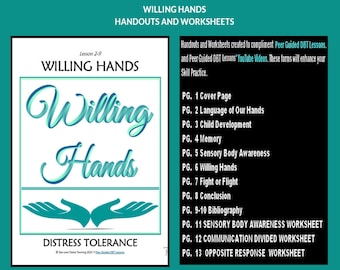 AULA D.B.T. 2-13 / Tolerância à Angústia - Folhas de Exercícios e Apostilas de Habilidades de Mãos Dispostas (Aulas Guiadas por Pares de D.B.T.)