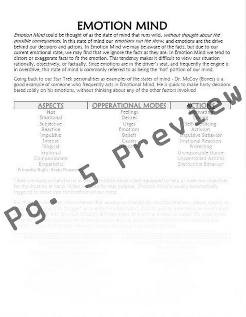 DBT LESSON 1-5 / Mindfulness Wise Mind / Worksheet
