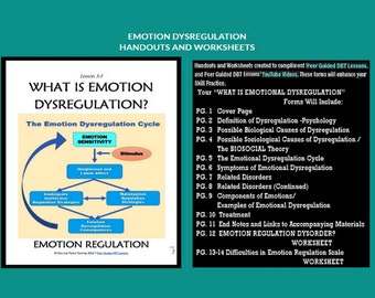 AULA 3-1 de T.D.B. / Regulação Emocional "O que é DESREGULAÇÃO EMOCIONAL?" Folhas de Exercícios e Apostilas (Aulas de T.D.B.B. Guiadas por Pares)