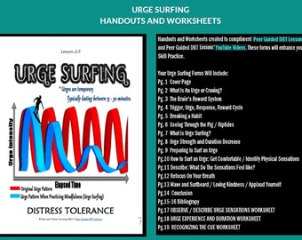 AULA D.B.T. 2-7 / Tolerância à angústia - Planilhas e materiais de exercícios sobre a habilidade de surfar (Aulas guiadas por pares sobre D.B.T.)