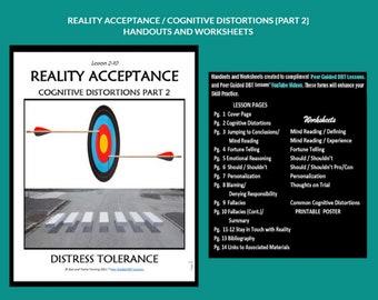 AULA DBT 2-10 / Aceitação da Realidade, Distorções Cognitivas pt. 2 - planilhas e apostilas (Aulas DBT Guiadas por Pares)