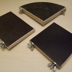 Set van 3 zitplanken, hamsterzitplanken, muiszitplanken gemaakt van gezeefdrukte panelen speciaal voor buitengebruik