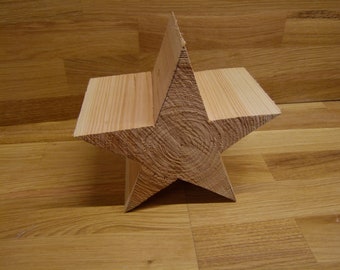 Star made of natural wood