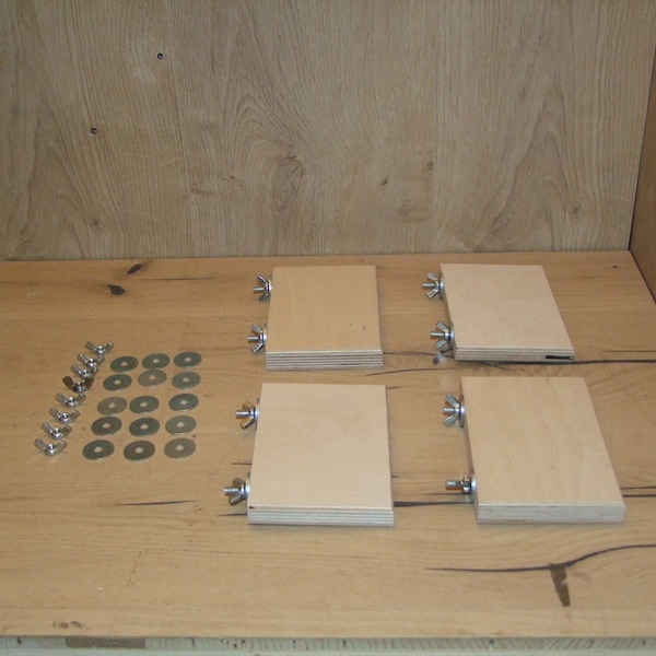 Set of 4 seat boards, hamster seat boards, mouse seat boards made of multiplex birch New.