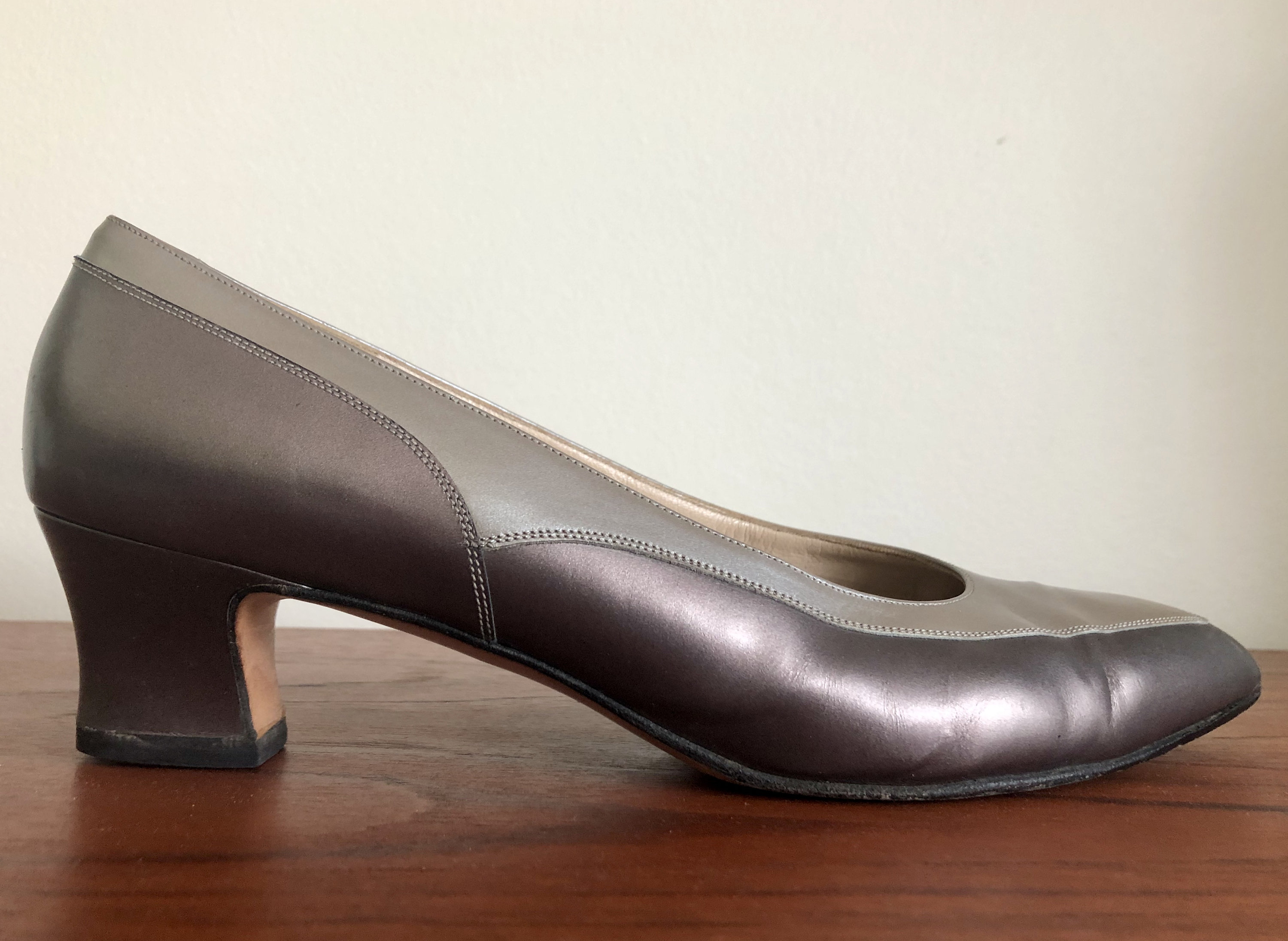 Chaussures Chaussures femme Escarpins 80s Ferragamo Metallic Shoes Vintage Taille 8 