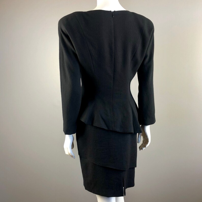 80s/90s Asymetrical Peplum Skirt Suit PSI by Alvin Bell - Etsy