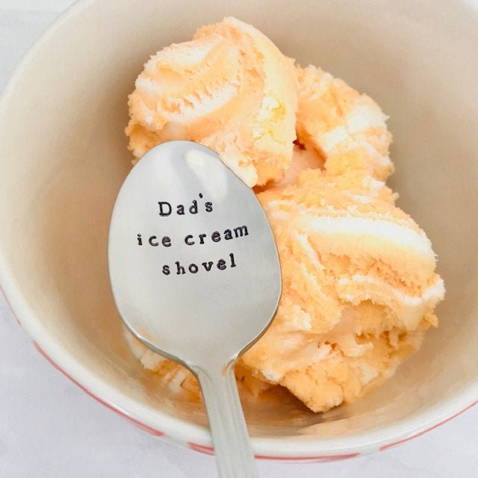 Dad's ice cream shovel custom stamped spoon gift for Etsy
