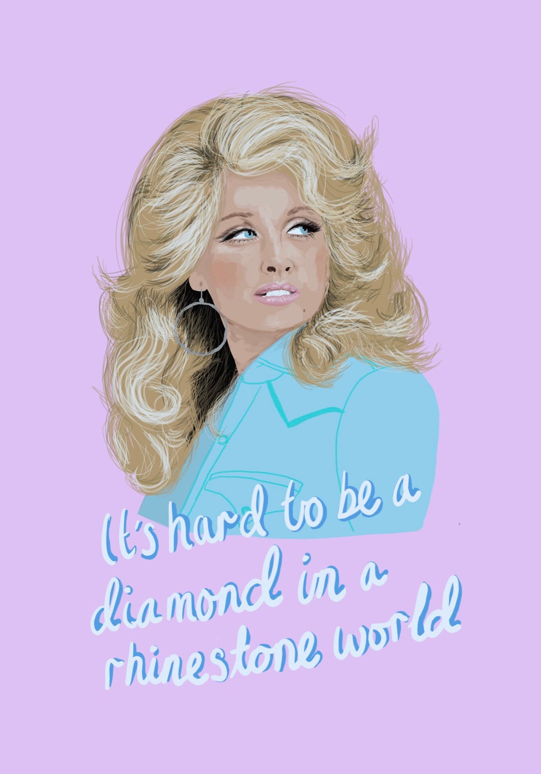 Dolly Parton Card. Dolly. Rhinestone World. Diamond. Icon. Star
