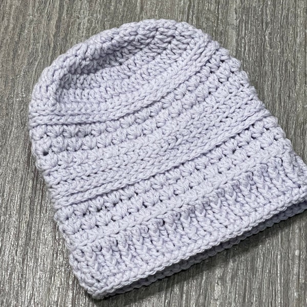 Ready to ship! Petunia Triangle Ridge crochet beanie, crochet hat, winter beanie, winter hat, textured hat, textured beanie.