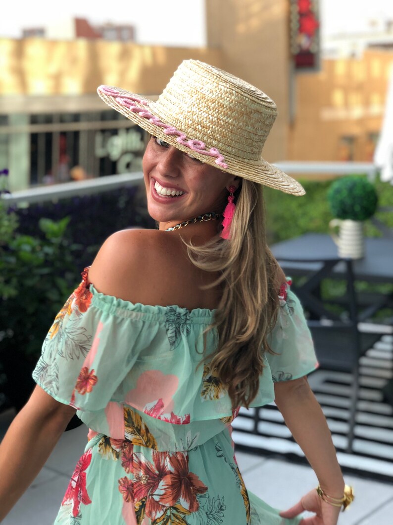 Summer Straw Boaters Hat